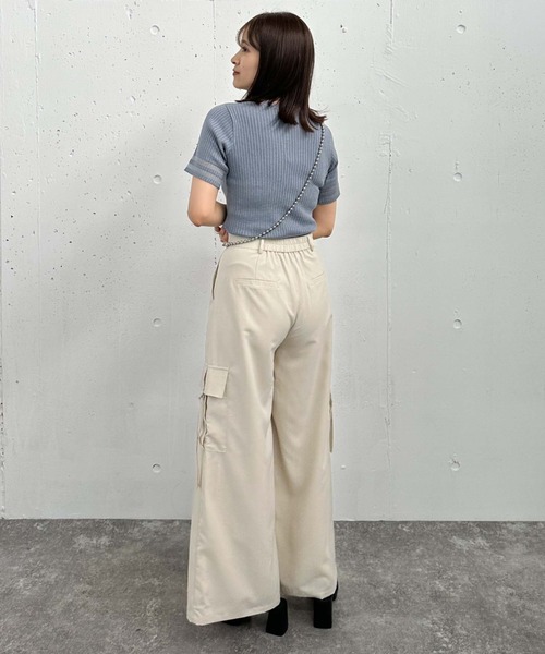 archives（アルシーヴ）の「カーゴワイドパンツ（カーゴパンツ・レディース・アイボリー/ブラック/グレー・MEDIUM）」の10枚目の写真