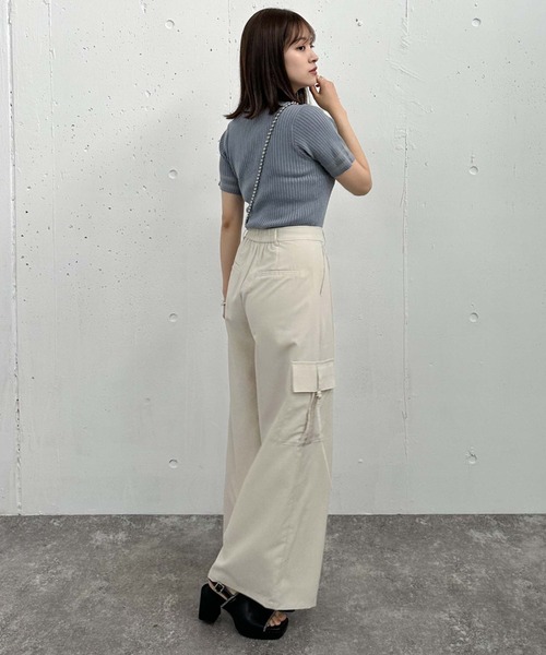 archives（アルシーヴ）の「カーゴワイドパンツ（カーゴパンツ・レディース・アイボリー/ブラック/グレー・MEDIUM）」の9枚目の写真