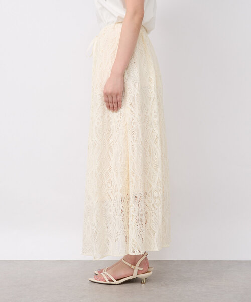 un dix cors（アンディコール）の「《清涼感・上品見え》ラッセルレーススカート（スカート・レディース・ブラック/ホワイト系その他・FREE）」の15枚目の写真