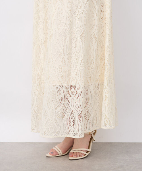 un dix cors（アンディコール）の「《清涼感・上品見え》ラッセルレーススカート（スカート・レディース・ブラック/ホワイト系その他・FREE）」の12枚目の写真