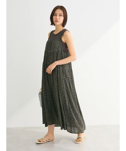 Green　Parks（グリーンパークス）の「I　楊柳クレープボリュームキャミワンピース（ワンピース・レディース・ブラック/ブルー/ミント/イエロー・FREE）」の13枚目の写真