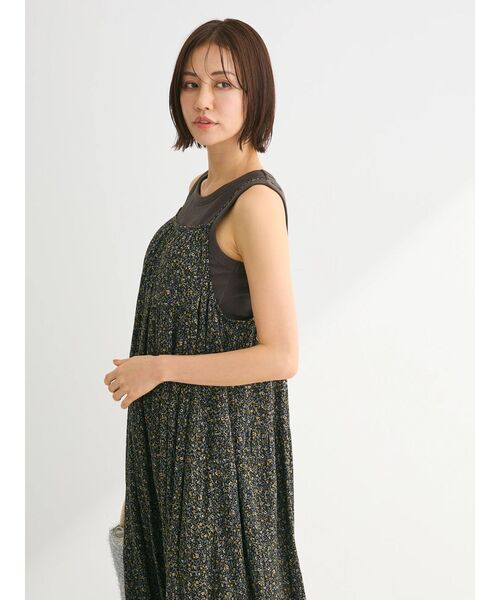 Green　Parks（グリーンパークス）の「I　楊柳クレープボリュームキャミワンピース（ワンピース・レディース・ブラック/ブルー/ミント/イエロー・FREE）」の16枚目の写真