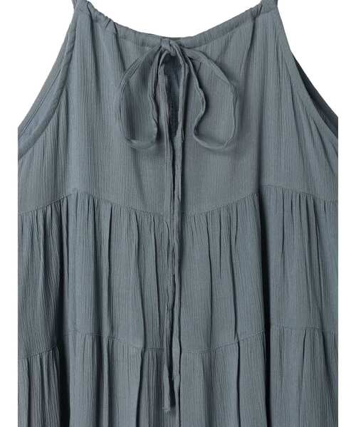 Green　Parks（グリーンパークス）の「I　楊柳クレープボリュームキャミワンピース（ワンピース・レディース・ブラック/ブルー/ミント/イエロー・FREE）」の7枚目の写真