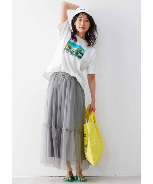 Live in comfort（リブインコンフォート）の「リブ　イン　コンフォート　今すぐ飛んでいきたくなっちゃう！プランナーの愛がこもったＯＫＩＮＡＷＡショップＴシャツ（Tシャツ/カットソー・レディース・ベージュ系その他/ホワイト系その他/ネイビー・4/2/3/8/6/7/5）」の7枚目の写真