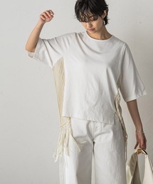 MAYSON GREY | サイドニットドッキングTシャツ≪手洗い可能≫(Tシャツ/カットソー)