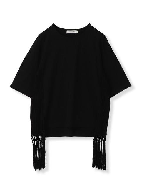 MAYSON GREY(メイソングレイ)の「サイドニットドッキングTシャツ≪手洗い可能≫(Tシャツ/カットソー・レディース・オフホワイト/ブラック・M)」の18枚目の写真