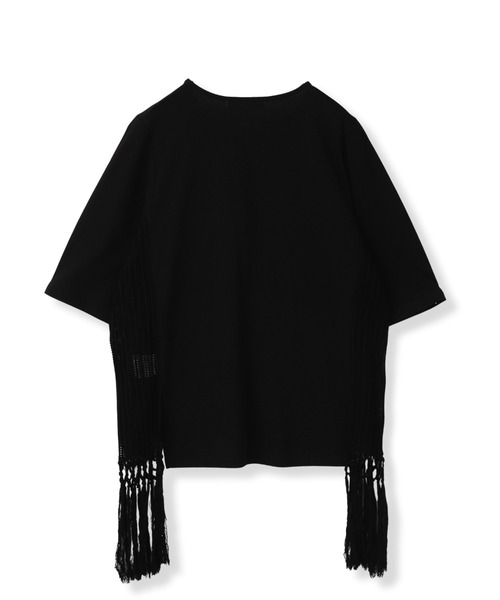 MAYSON GREY(メイソングレイ)の「サイドニットドッキングTシャツ≪手洗い可能≫(Tシャツ/カットソー・レディース・オフホワイト/ブラック・M)」の19枚目の写真