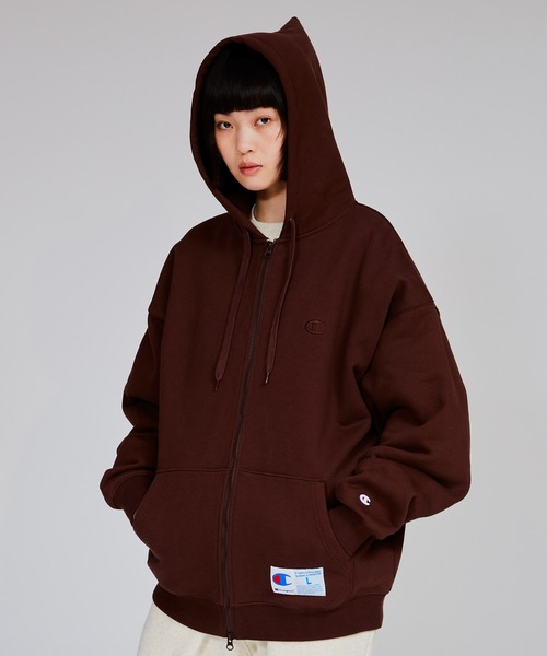 Champion(チャンピオン)の「【Champion/チャンピオン】メンズ アクションスタイル ジップフーデッドスウェットシャツ(パーカー・メンズ・グレー/ブラック/ダークブラウン/オートミール・LARGE/MEDIUM/X-LARGE)」の6枚目の写真