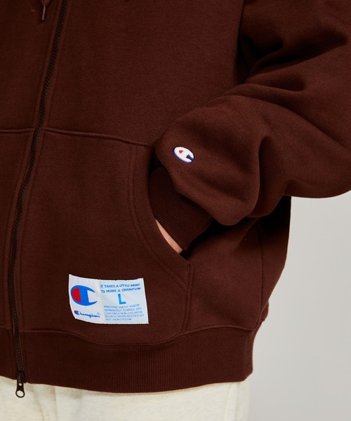 Champion(チャンピオン)の「【Champion/チャンピオン】メンズ アクションスタイル ジップフーデッドスウェットシャツ(パーカー・メンズ・グレー/ブラック/ダークブラウン/オートミール・LARGE/MEDIUM/X-LARGE)」の9枚目の写真