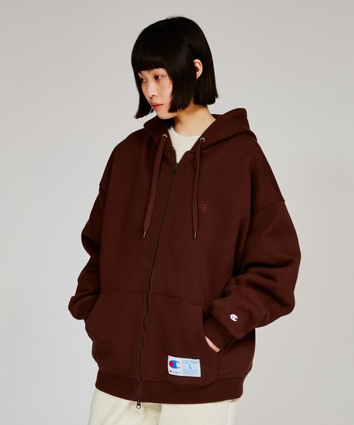 Champion(チャンピオン)の「【Champion/チャンピオン】メンズ アクションスタイル ジップフーデッドスウェットシャツ(パーカー・メンズ・グレー/ブラック/ダークブラウン/オートミール・LARGE/MEDIUM/X-LARGE)」の5枚目の写真
