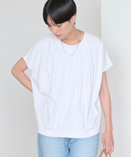 AMERICAN HOLIC(アメリカンホリック)の「フレンチスリーブタックプルオーバー(Tシャツ/カットソー・レディース・ブラック/ブルー/オフホワイト・L/M)」の5枚目の写真