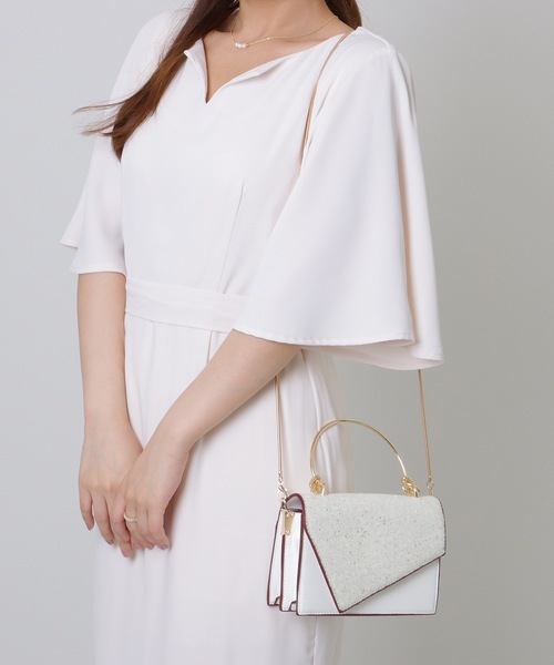 Lace Ladies(レースレディース)の「レター フラップ コンパクト 2WAY ショルダーバッグ(クラッチバッグ・レディース・ホワイト/ブラック・FREE)」の10枚目の写真