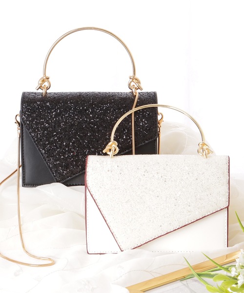 Lace Ladies(レースレディース)の「レター フラップ コンパクト 2WAY ショルダーバッグ(クラッチバッグ・レディース・ホワイト/ブラック・FREE)」の13枚目の写真