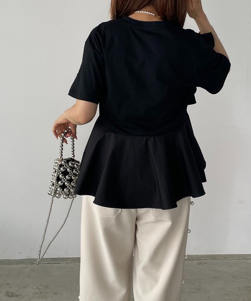 antic rag(アンティックラグ)の「オーガンジーフリルドッキングトップス(Tシャツ/カットソー・レディース・ホワイト/ブラック・FREE)」の21枚目の写真