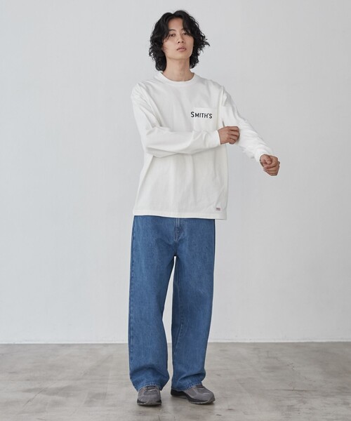 SMITH'S（スミス）の「SMITH'S（スミス）別注プリントポケットTシャツ（WEB限定カラー）（Tシャツ/カットソー・メンズ・ホワイト/ダークグレー/オレンジ系その他/ブラック・L/M/XL）」の7枚目の写真