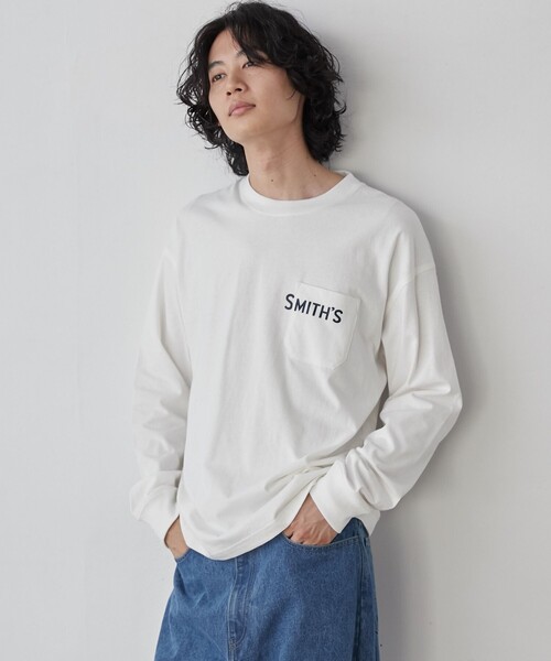 SMITH'S（スミス）の「SMITH'S（スミス）別注プリントポケットTシャツ（WEB限定カラー）（Tシャツ/カットソー・メンズ・ホワイト/ダークグレー/オレンジ系その他/ブラック・L/M/XL）」の8枚目の写真