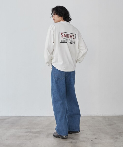 SMITH'S（スミス）の「SMITH'S（スミス）別注プリントポケットTシャツ（WEB限定カラー）（Tシャツ/カットソー・メンズ・ホワイト/ダークグレー/オレンジ系その他/ブラック・L/M/XL）」の9枚目の写真