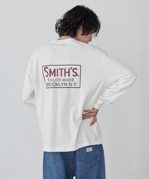 SMITH'S（スミス）の「SMITH'S（スミス）別注プリントポケットTシャツ（WEB限定カラー）（Tシャツ/カットソー・メンズ・ホワイト/ダークグレー/オレンジ系その他/ブラック・L/M/XL）」の10枚目の写真