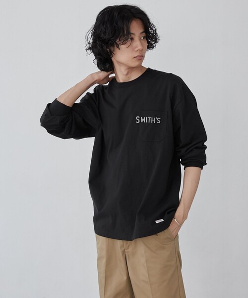 SMITH'S（スミス）の「SMITH'S（スミス）別注プリントポケットTシャツ（WEB限定カラー）（Tシャツ/カットソー・メンズ・ホワイト/ダークグレー/オレンジ系その他/ブラック・L/M/XL）」の14枚目の写真