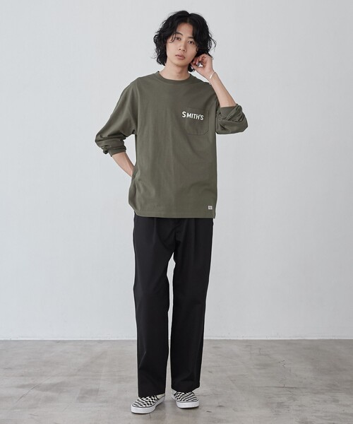 SMITH'S（スミス）の「SMITH'S（スミス）別注プリントポケットTシャツ（WEB限定カラー）（Tシャツ/カットソー・メンズ・ホワイト/ダークグレー/オレンジ系その他/ブラック・L/M/XL）」の19枚目の写真