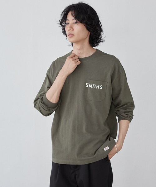 SMITH'S（スミス）の「SMITH'S（スミス）別注プリントポケットTシャツ（WEB限定カラー）（Tシャツ/カットソー・メンズ・ホワイト/ダークグレー/オレンジ系その他/ブラック・L/M/XL）」の20枚目の写真