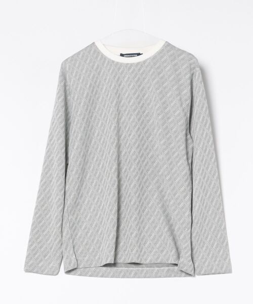 UNION STATION(ユニオンステーション)の「ジオメトリックジャガードクルーネックT(スウェット・メンズ・ブラック/ホワイト/ボルドー・SMALL/MEDIUM/LARGE/LL)」の2枚目の写真