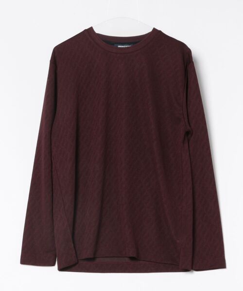 UNION STATION(ユニオンステーション)の「ジオメトリックジャガードクルーネックT(スウェット・メンズ・ブラック/ホワイト/ボルドー・SMALL/MEDIUM/LARGE/LL)」の1枚目の写真