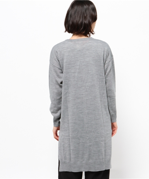 CIAOPANIC（チャオパニック）の「【Ciaopanic】　AC/Wロングカーデ（カーディガン/ボレロ・レディース・ホワイト/ネイビー/マスタード/グレー・FREE）」の7枚目の写真