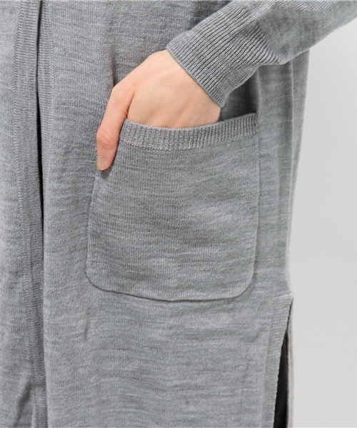 CIAOPANIC（チャオパニック）の「【Ciaopanic】　AC/Wロングカーデ（カーディガン/ボレロ・レディース・ホワイト/ネイビー/マスタード/グレー・FREE）」の11枚目の写真