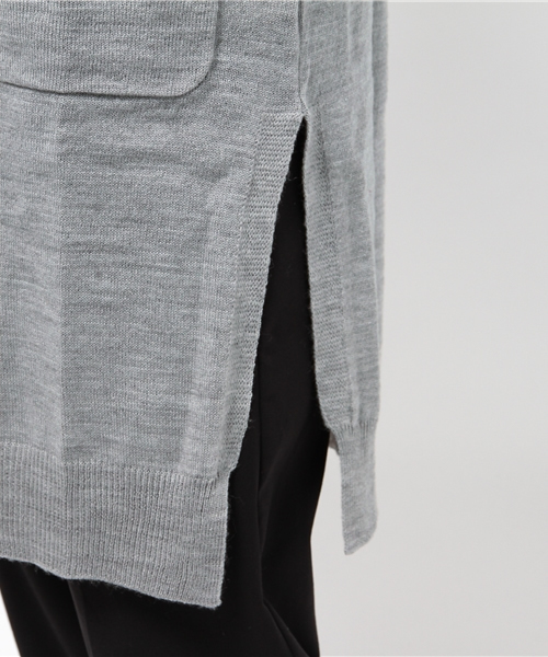 CIAOPANIC（チャオパニック）の「【Ciaopanic】　AC/Wロングカーデ（カーディガン/ボレロ・レディース・ホワイト/ネイビー/マスタード/グレー・FREE）」の12枚目の写真