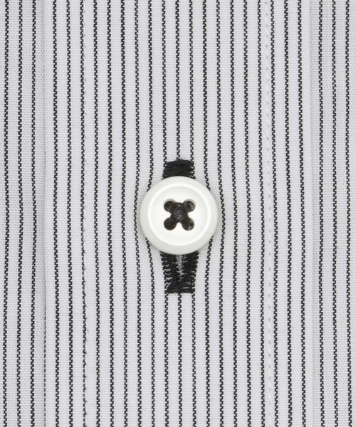 TOKYO SHIRTS（トウキョウシャツ）の「形態安定ノーアイロン ボタンダウン 長袖ビジネスワイシャツ（ビジネスシャツ・メンズ・グレー・首回り43cm-裄丈86cm/首回り43cm-裄丈82cm/首回り42cm-裄丈86cm/首回り42cm-裄丈82cm/首回り41cm-裄丈86cm/首回り41cm-裄丈82cm/首回り39cm-裄丈84cm/首回り39cm-裄丈80cm/首回り37cm-裄丈80cm/首回り37cm-裄丈84cm）」の2枚目の写真