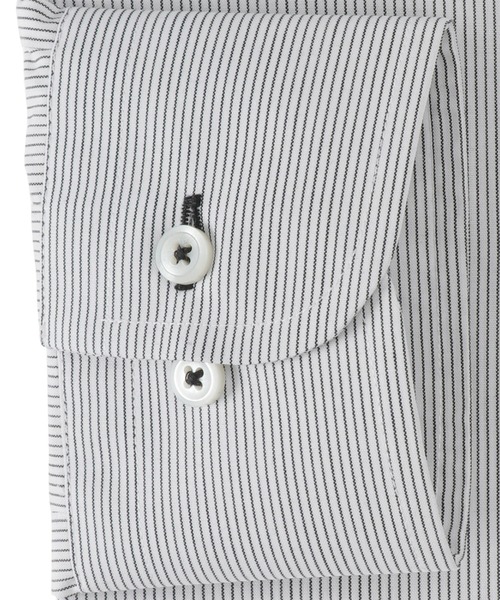 TOKYO SHIRTS（トウキョウシャツ）の「形態安定ノーアイロン ボタンダウン 長袖ビジネスワイシャツ（ビジネスシャツ・メンズ・グレー・首回り43cm-裄丈86cm/首回り43cm-裄丈82cm/首回り42cm-裄丈86cm/首回り42cm-裄丈82cm/首回り41cm-裄丈86cm/首回り41cm-裄丈82cm/首回り39cm-裄丈84cm/首回り39cm-裄丈80cm/首回り37cm-裄丈80cm/首回り37cm-裄丈84cm）」の4枚目の写真