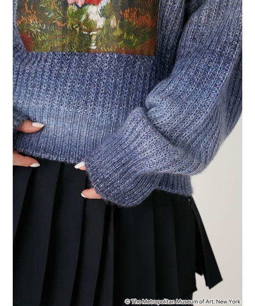 LILY BROWN（リリーブラウン）の「【The Metropolitan Museum of Art】グラデーションアートプリントニット（ニット/セーター・レディース・オレンジ/ブルー/グリーン・FREE）」の11枚目の写真