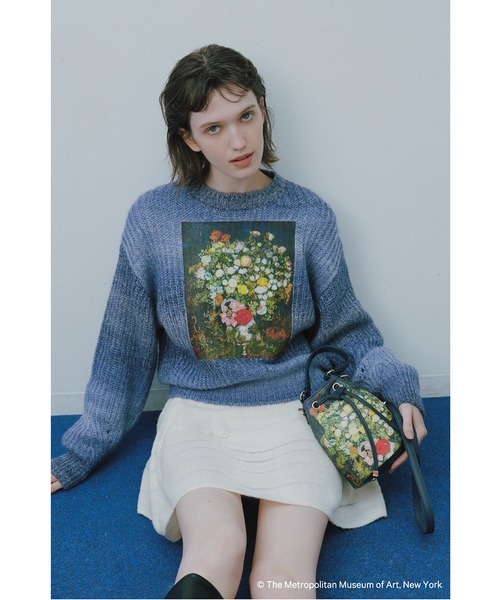 LILY BROWN（リリーブラウン）の「【The Metropolitan Museum of Art】グラデーションアートプリントニット（ニット/セーター・レディース・オレンジ/ブルー/グリーン・FREE）」の5枚目の写真