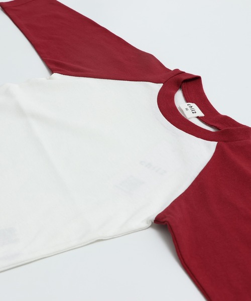 CHASE◆カットソー/2/コットン/ORN/無地/WISM/ラグラン// セール】全8色 無地 長袖ラグランTシャツ（Tシャツ/カットソー
