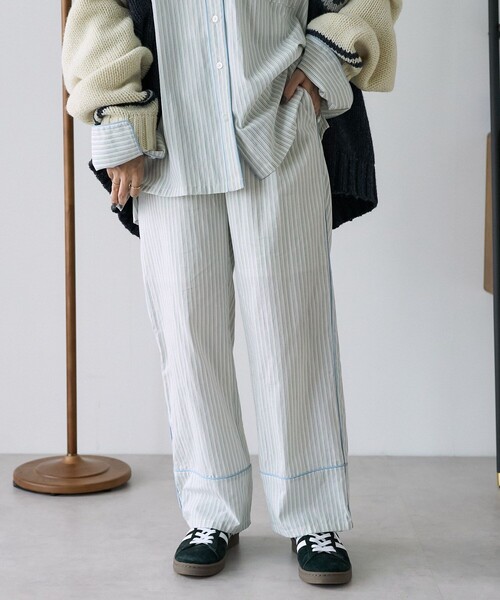 FREAK'S STORE(フリークスストア)の「パジャマディティールパンツ / パジャマパンツ(その他パンツ・レディース・ベージュ/サックスブルー・フリ-)」の7枚目の写真