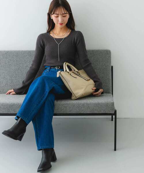 RODE SKO（ロデスコ）の「メタルストラップボストンバッグ（ボストンバッグ・レディース・ブラック/アイボリー/モカ・ONE）」の20枚目の写真