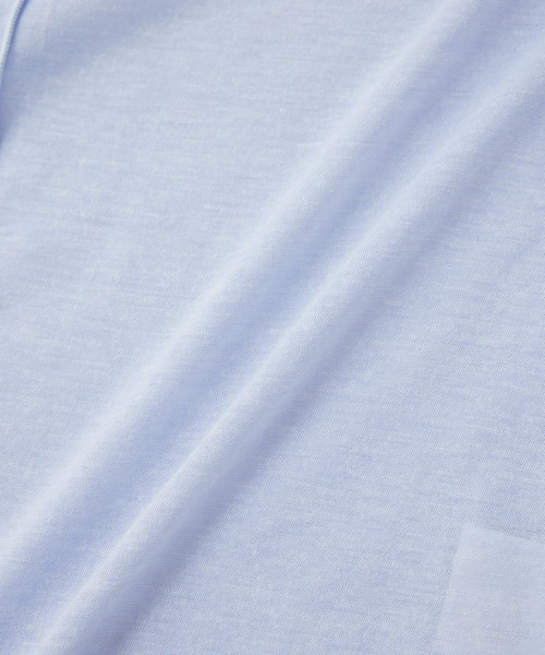 VIS（ビス）の「【洗える】シャーリングスリーブシアーロングTシャツ（Tシャツ/カットソー・レディース・サックスブルー/ブラック/オフホワイト・FREE）」の5枚目の写真