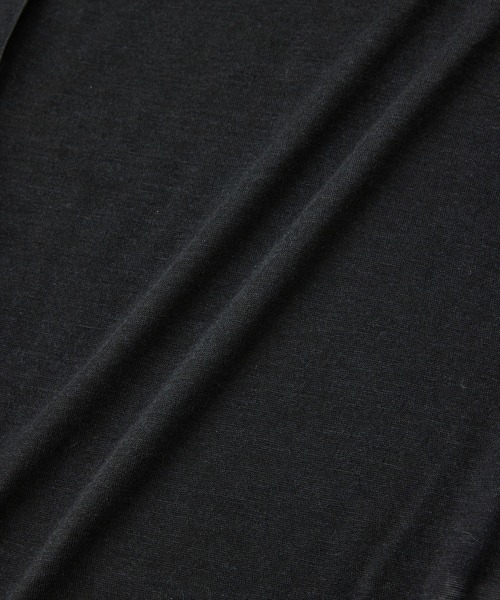 VIS（ビス）の「【洗える】シャーリングスリーブシアーロングTシャツ（Tシャツ/カットソー・レディース・サックスブルー/ブラック/オフホワイト・FREE）」の6枚目の写真