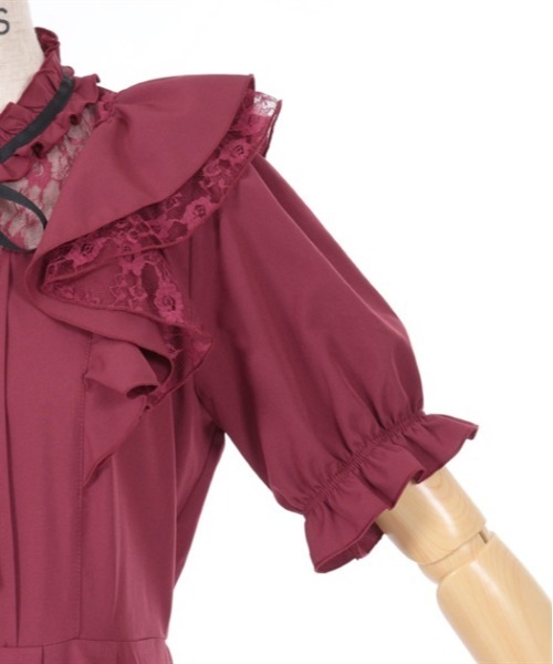 axes femme（アクシーズファム）の「レース使いフリルワンピース