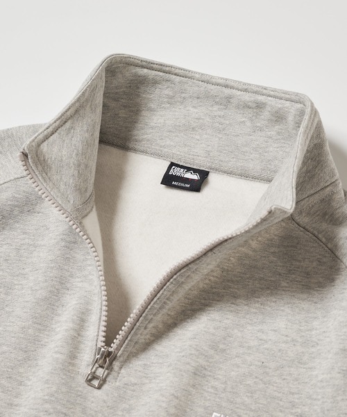 FIRST DOWN(ファーストダウン)の「ロゴ ハーフジップスウェット(スウェット・メンズ・ブラック/杢グレー/オリーブ・M/L/XL)」の8枚目の写真