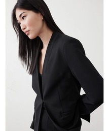 極美品　バナナリパブリック　テーラードジャケット　カシミヤ100％　ブラック　S Banana Republic - 極美品 バナナリパブリック テーラード