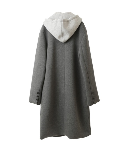 Editt by YECCA VECCA（エディットバイイェッカヴェッカ）の「2way接結編みレイヤードコート（その他アウター・レディース・杢グレー/ブラック・FREE）」の10枚目の写真