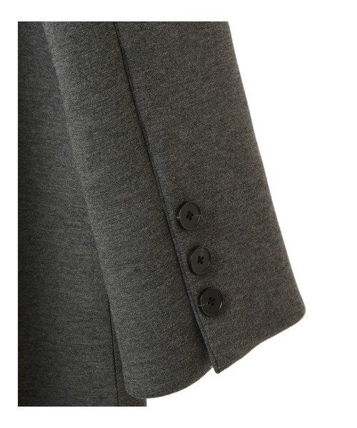 Editt by YECCA VECCA（エディットバイイェッカヴェッカ）の「2way接結編みレイヤードコート（その他アウター・レディース・杢グレー/ブラック・FREE）」の4枚目の写真