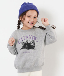 devirock（デビロック）の「デビラボ ガールズ プリント BOXシルエット 裏起毛トレーナー（スウェット）」