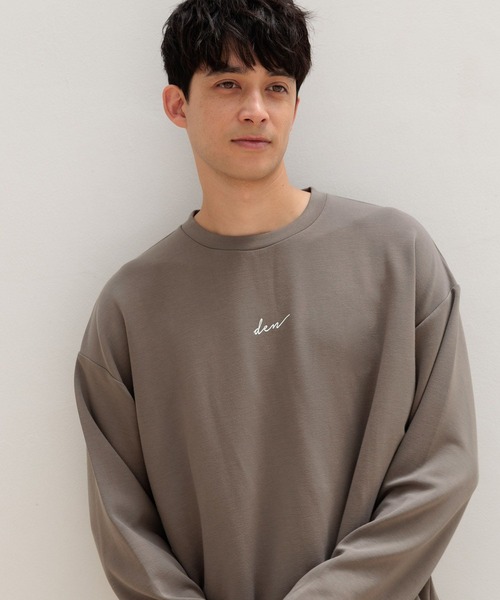 LAKOLE（ラコレ）の「ライトダンボールロゴ長袖T / 143056（Tシャツ/カットソー・メンズ・サンドグレー/ブラック/ライトグレー/ホワイト/ネイビー/オリーブ/チャコール・SMALL/LARGE/X-LARGE/MEDIUM）」の5枚目の写真