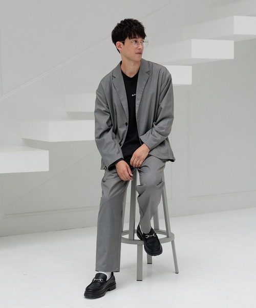 LAKOLE（ラコレ）の「ライトダンボールロゴ長袖T / 143056（Tシャツ/カットソー・メンズ・サンドグレー/ブラック/ライトグレー/ホワイト/ネイビー/オリーブ/チャコール・SMALL/LARGE/X-LARGE/MEDIUM）」の15枚目の写真