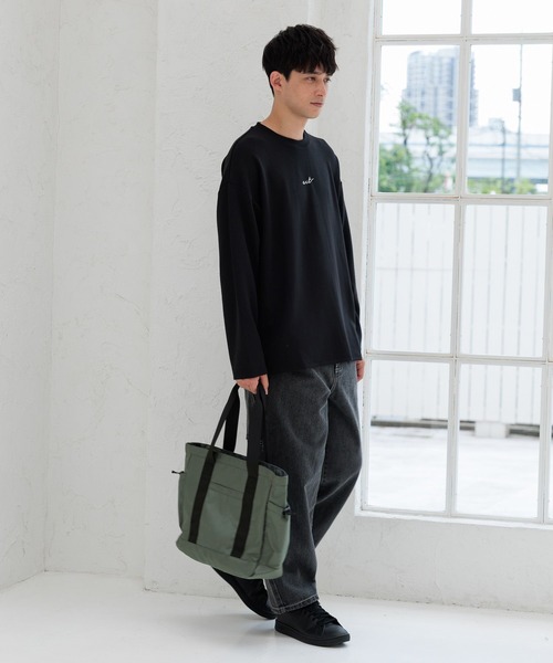 LAKOLE（ラコレ）の「ライトダンボールロゴ長袖T / 143056（Tシャツ/カットソー・メンズ・サンドグレー/ブラック/ライトグレー/ホワイト/ネイビー/オリーブ/チャコール・SMALL/LARGE/X-LARGE/MEDIUM）」の16枚目の写真