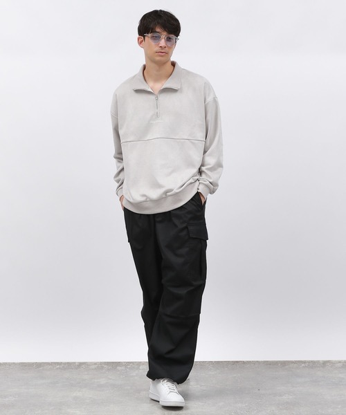 LAKOLE（ラコレ）の「スエードハーフZIPプルオーバー / 140614（その他トップス・メンズ・ライトグレー/グリーン/ピンク・MEDIUM/LARGE/X-LARGE）」の4枚目の写真