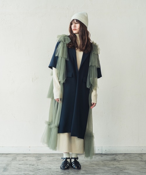 ORIENT MILLINERY（オリエント ミリナリー）の「TUBU【ﾂﾌﾞ】フレンチノットステッチ ニットキャップ（ニットキャップ/ビーニー・レディース・グレー/ブラック/ホワイト/オレンジ・FREE）」の20枚目の写真